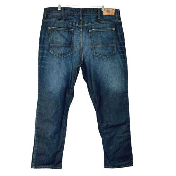 Tommy Hilfiger Rebel Slim Fit Mens Jeans Size 38x30 Dark Wash Denim  100% Cotton - Picture 2 of 7